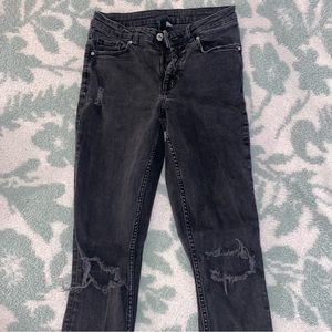 Ripped Black/ Grey Skinny Jeans